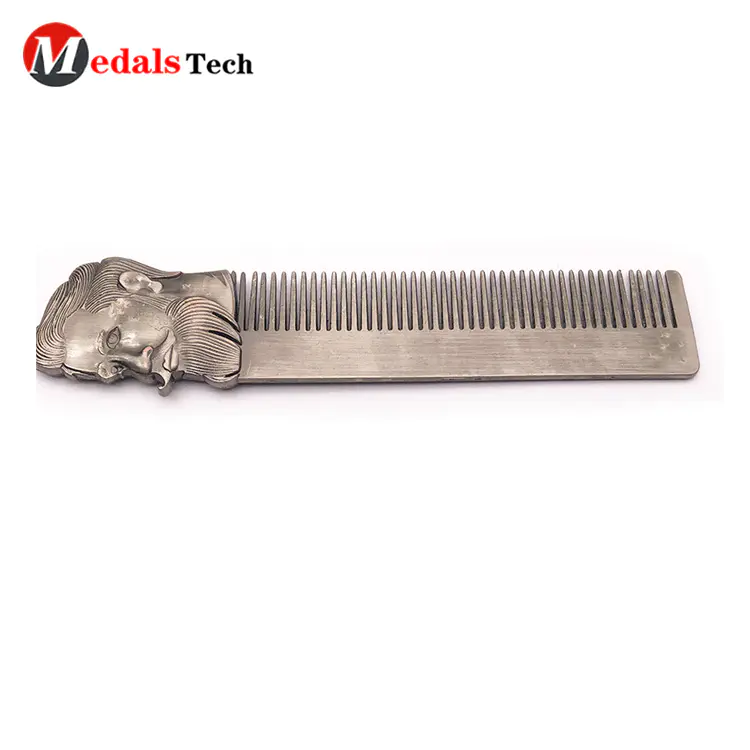 Cheap custom metal blank stainless steelbeard hair comb