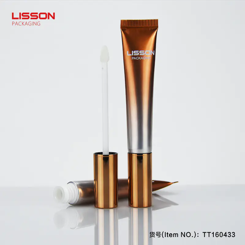 Mini lip gloss tubes packaging series for girls' lip care usage