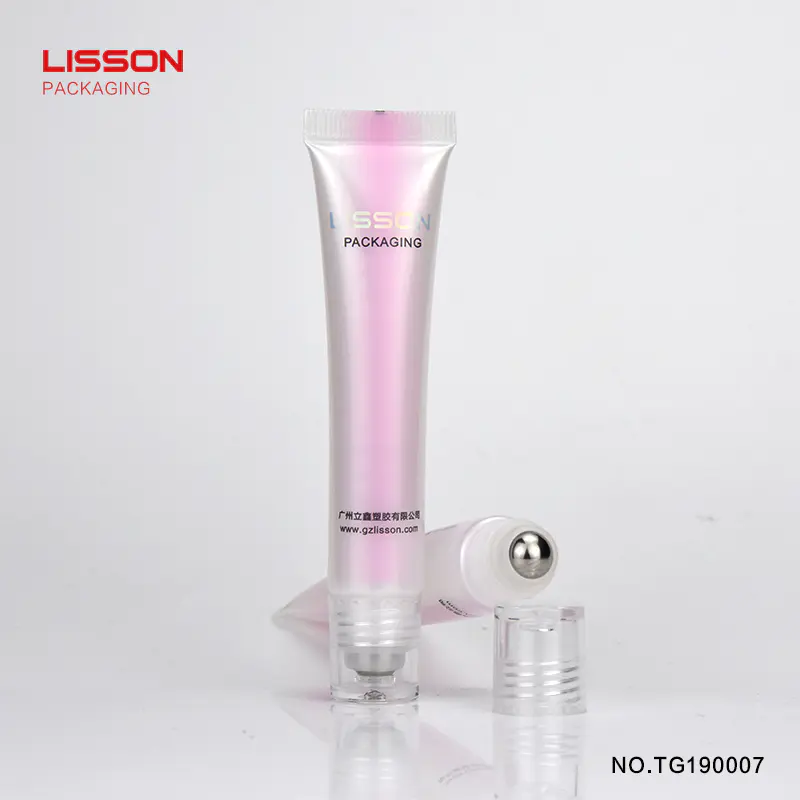 14ml Lip gloss container with ball insert cosmetic flexible tube packaging