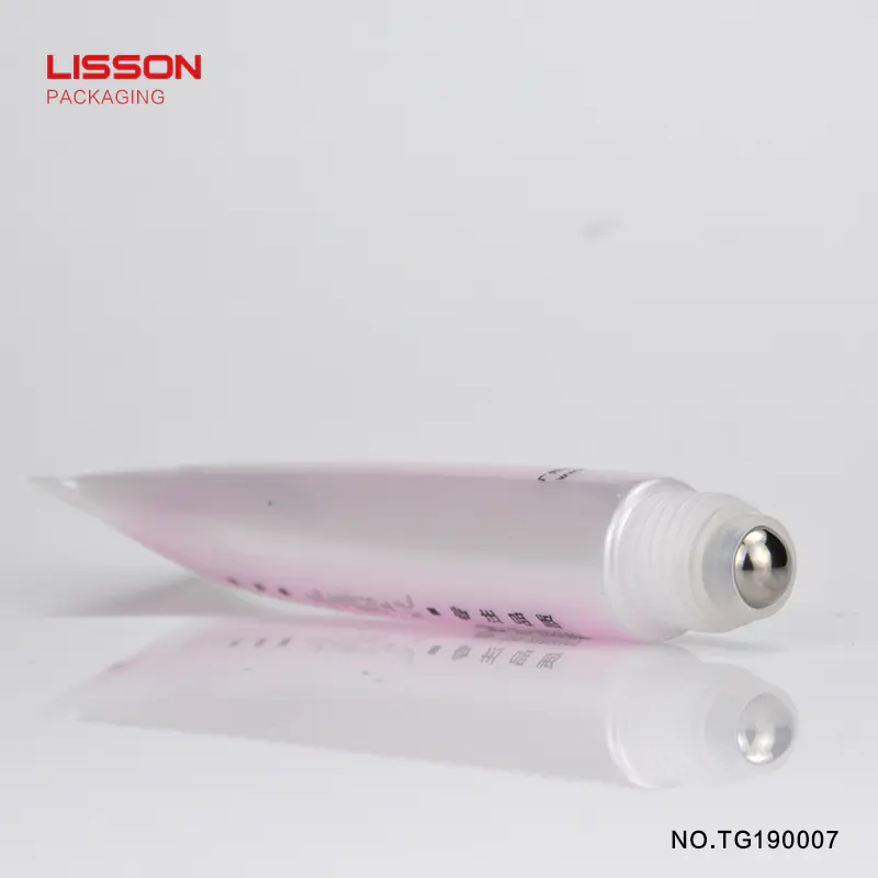 14ml Lip gloss container with ball insert cosmetic flexible tube packaging