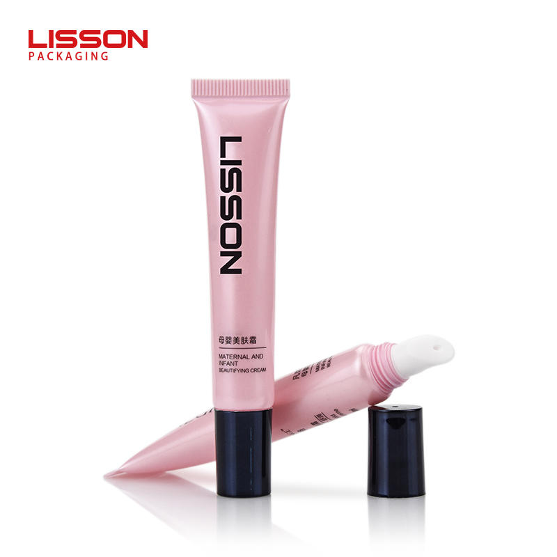 Black Cosmetic Plastic lip gloss Tube Packaging With Spatula Tip for cream
