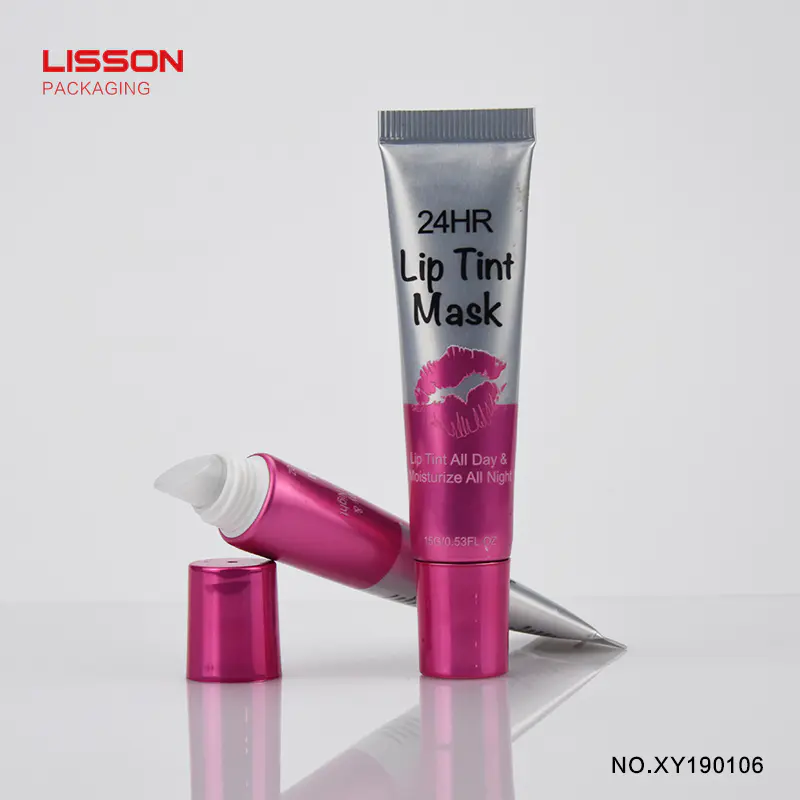 15ml lip gloss tube Mini Aluminium plastic packaging Cosmetic Usage