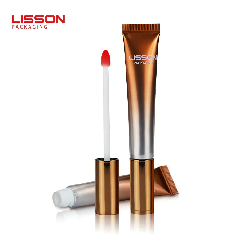10ml empty custom cosmetic slanted lip gloss tube packaging for lipgloss