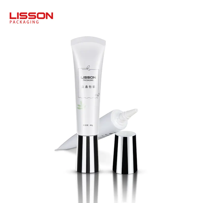 empty 25ml custom cosmetic gel cream tube packaging with disc cap