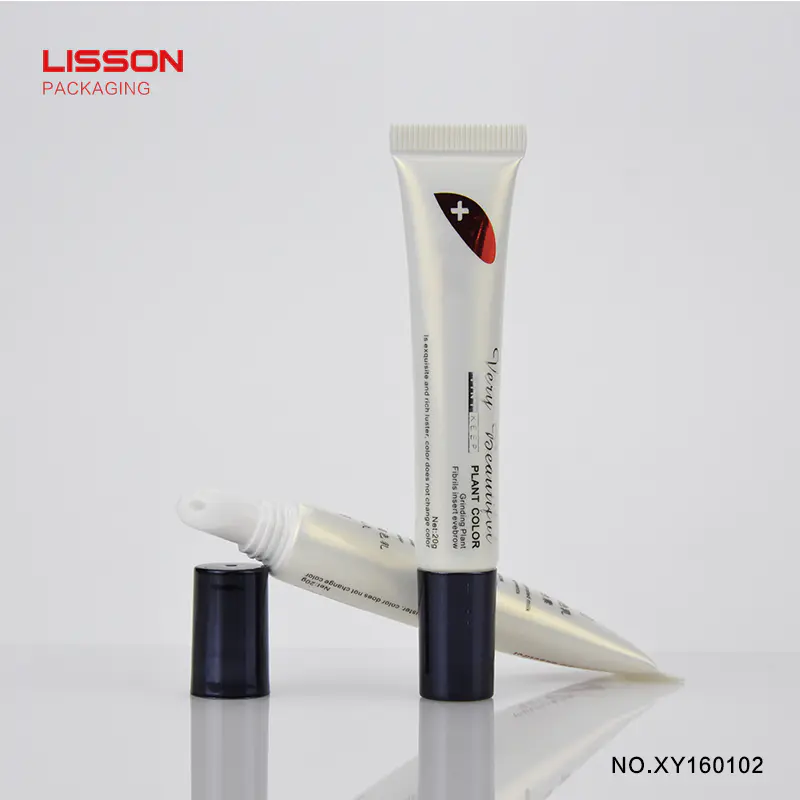 empty plastic tube packaging white lip gloss tube 5ml with applicator