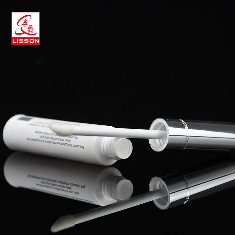 Cosmetic Plastic Tube For Lip Balm With Brush