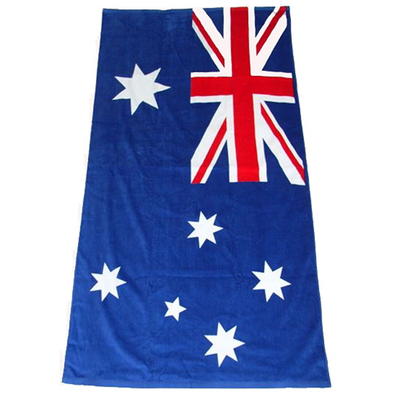large personalized custom pigment printing cotton beach towel sand proof flag pattern