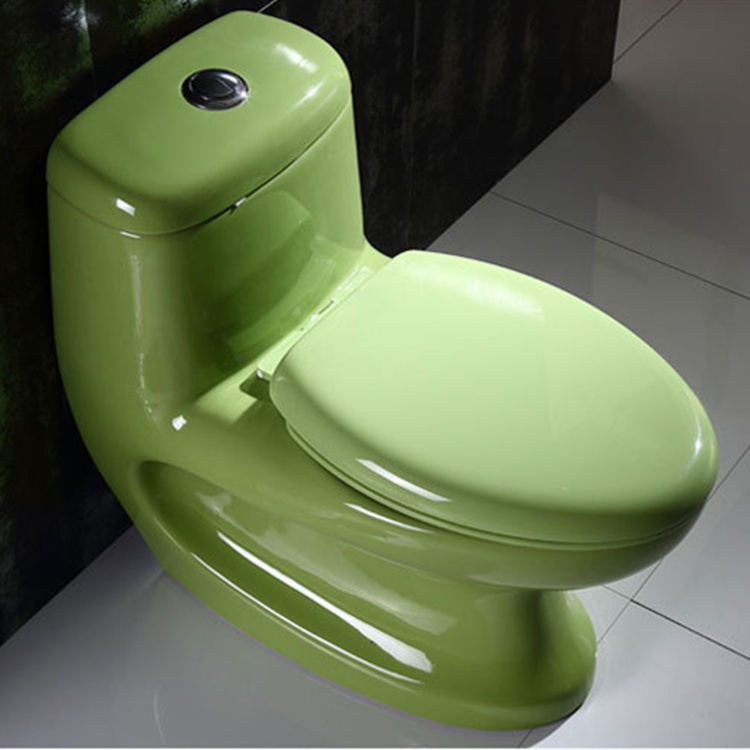 Elegant upc watersaving flush value green colored toilets