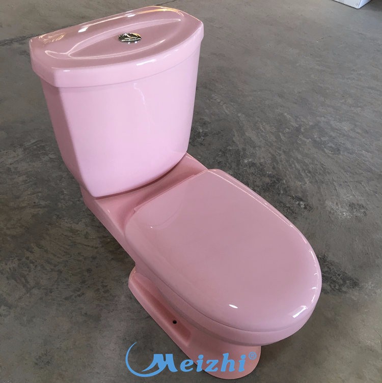 Bathroom ceramic pink toilet