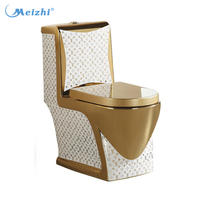 Golden luxury colorful toilet chair ceramic toilet seat