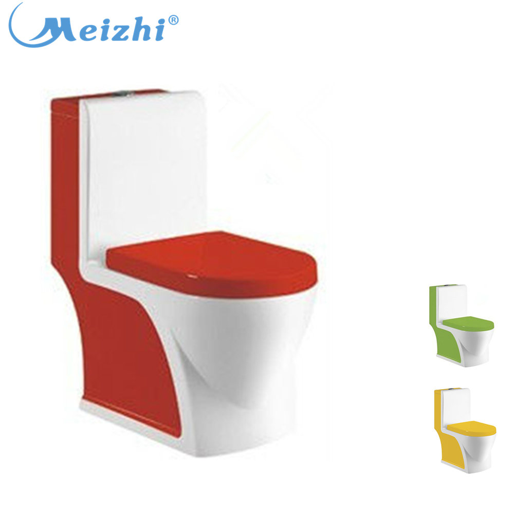 3L flush red color s-trap square ceramic toilet bowl