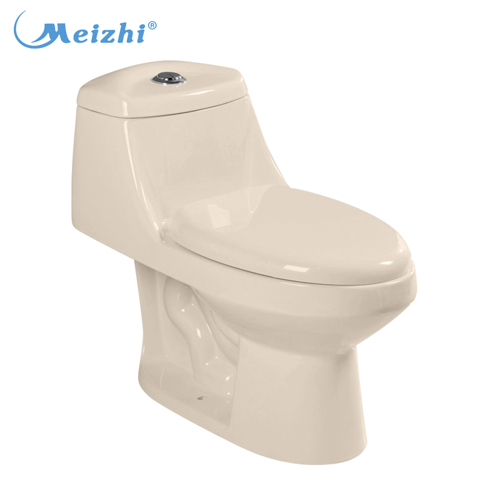 South America one piece ceramic toilet with ivory color