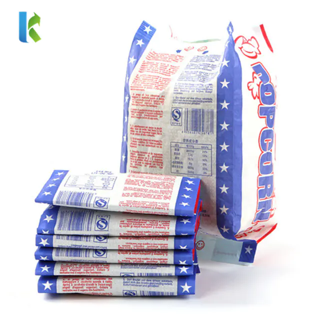 China Factory Wholesale High Quality Custom Logo Microwave Oven Greaseproof Paper Microwave Popcorn Paper Bag