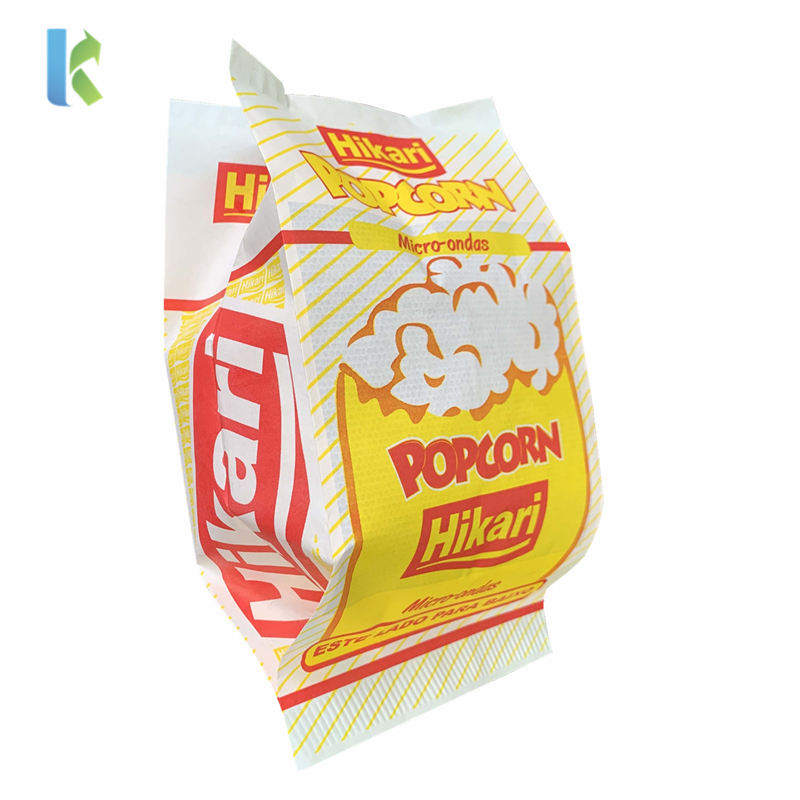 New Para Microondas Factory Corn Bulk Logo Sealable Large Greaseproof Sealable Bolso Wholesale Craft Popcorn Packaging
