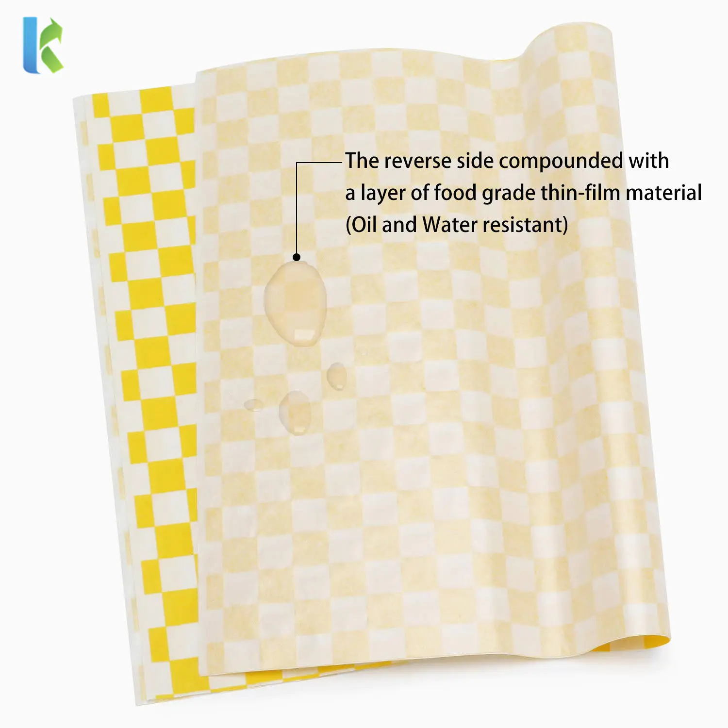 High Quality Printing Food Grade Greaseproof Paper for Sandwich Burger Bread Wrapping Packaging