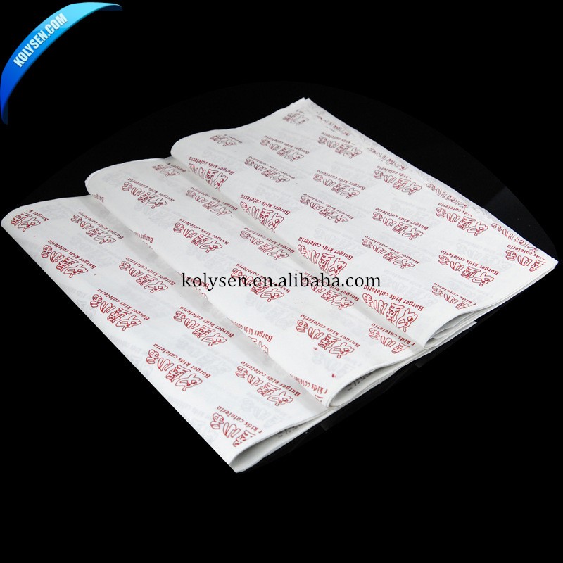 Paper Printbag burger packaging Greaseproofsandwich wrapper wax paper Logo Customfor fried food