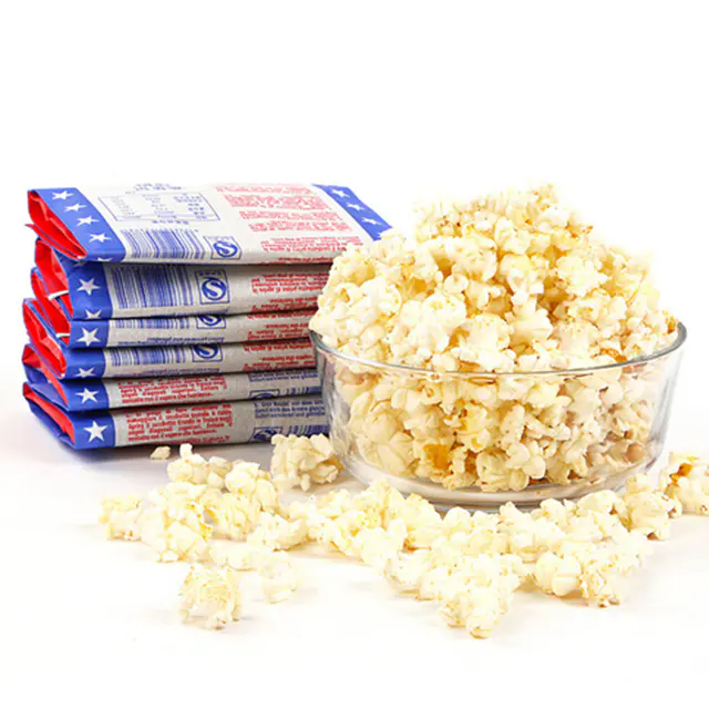 Popcorn Packaging Bags / Greaseproof Paper Bag for Food Packaging / Microwave Popcorn Bags