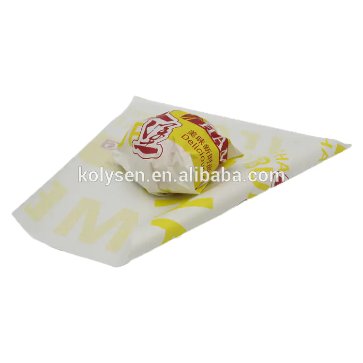 Food wrapper burger sandwich Greaseproof paper bag wax paper Logo Customfor fried