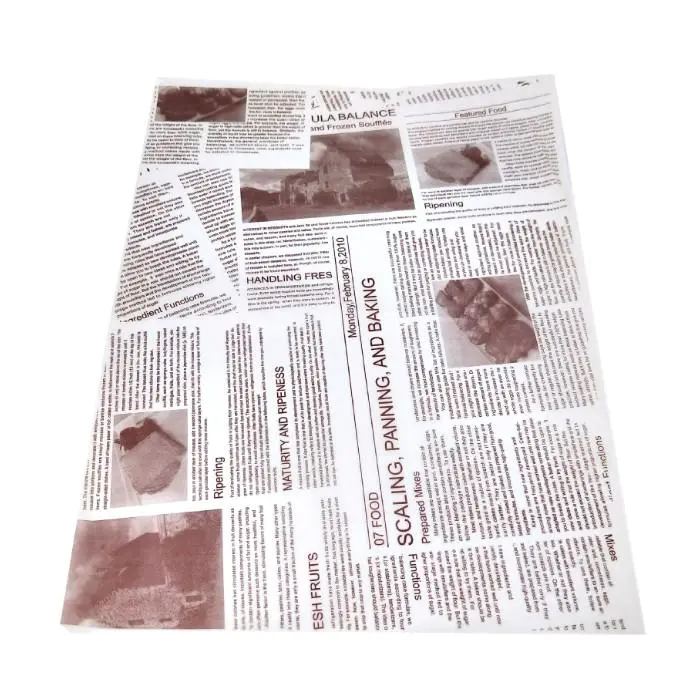 Sandwich Wrap Burger Printed Oil Packaging Proof Aluminum Foil Pocket Food Grade Paper