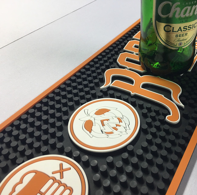 product-Tigerwings-Tigerwings Soft PVC Rubber Bar Mat for Beer and Drink Promotion OEM 3D Logo Cust-1