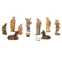 Jesus christmas nativity set custom design religious10 cm Pvc Blister Packing Nativity Set Item resin crafts
