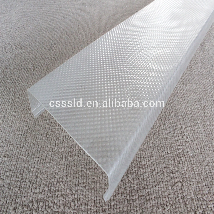 Clear transparent extrusion plastic led light polycarbonate pc cover