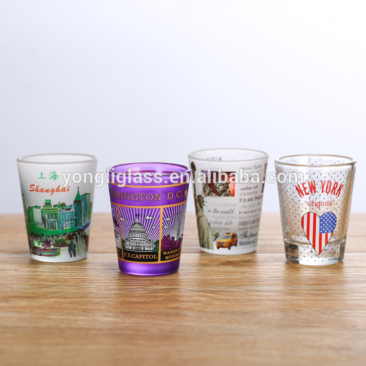 2018 Transparent Customized logo 50ml Shot Glass, wine glass for souvenir gift with factory price