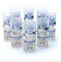 Popular New products Machine pressed custom Grey Goose vodka drinking glass shot glass