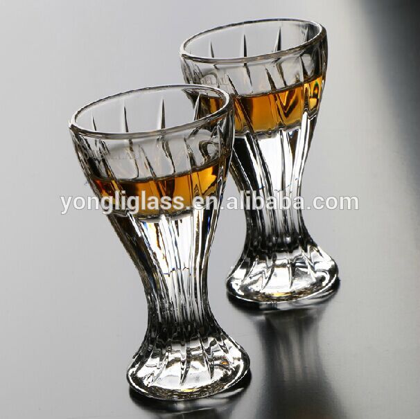 Special design trophy shaped shot glasses, mini shot glass with stem base