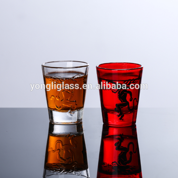 2019 High quality custom engraved/printed logo shot glass, Promotional 50ml wine glasses with cheap factory price