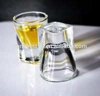 Five star high quality split shot glass , hot sales 15ml shot glass , rum shot glass