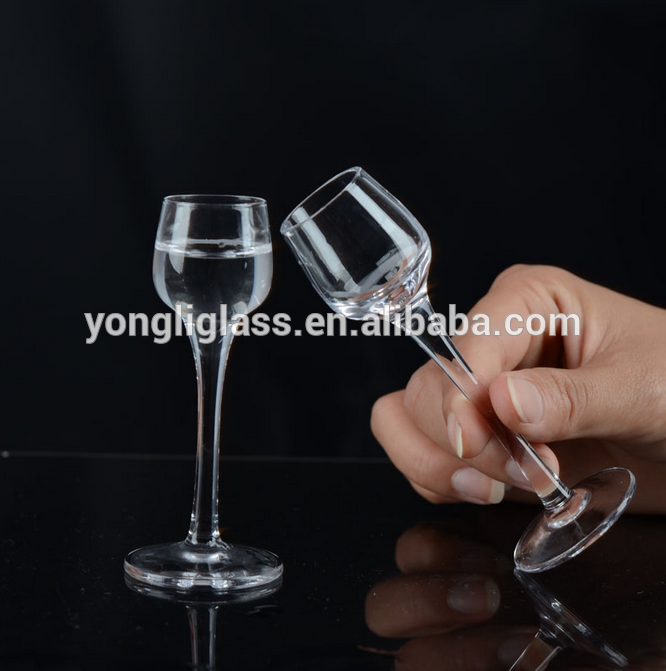 10ml long stem mini wine shot glass , mini vokda shot glass