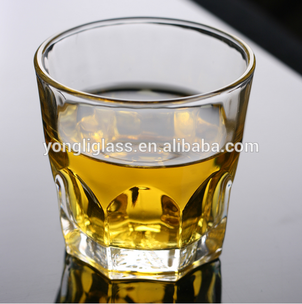 wholesale high quality 100ml octagonal shaped drinking glass