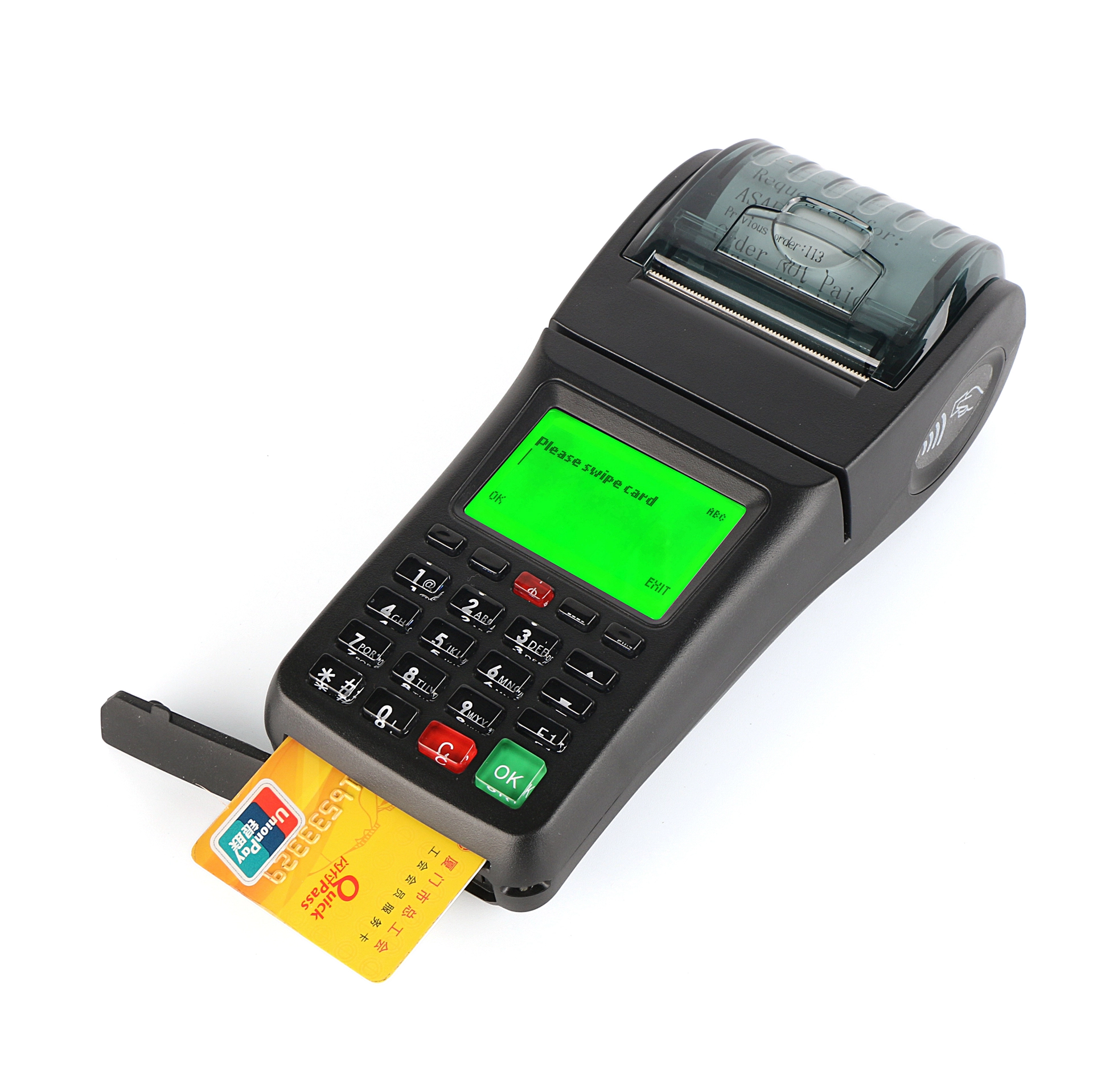 Handheld GPRS GSM NFC Magnetic Smart Card Reader POS Terminal with Sim Card