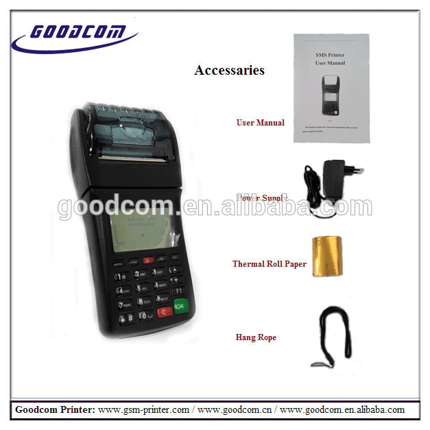 Handheld GPRS thmeral Magnetic card reader printer, WIFI optional