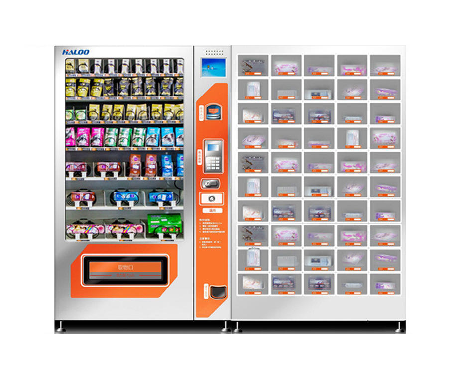 Pregnancy test kit vending machine and medicine vending machine with adult products