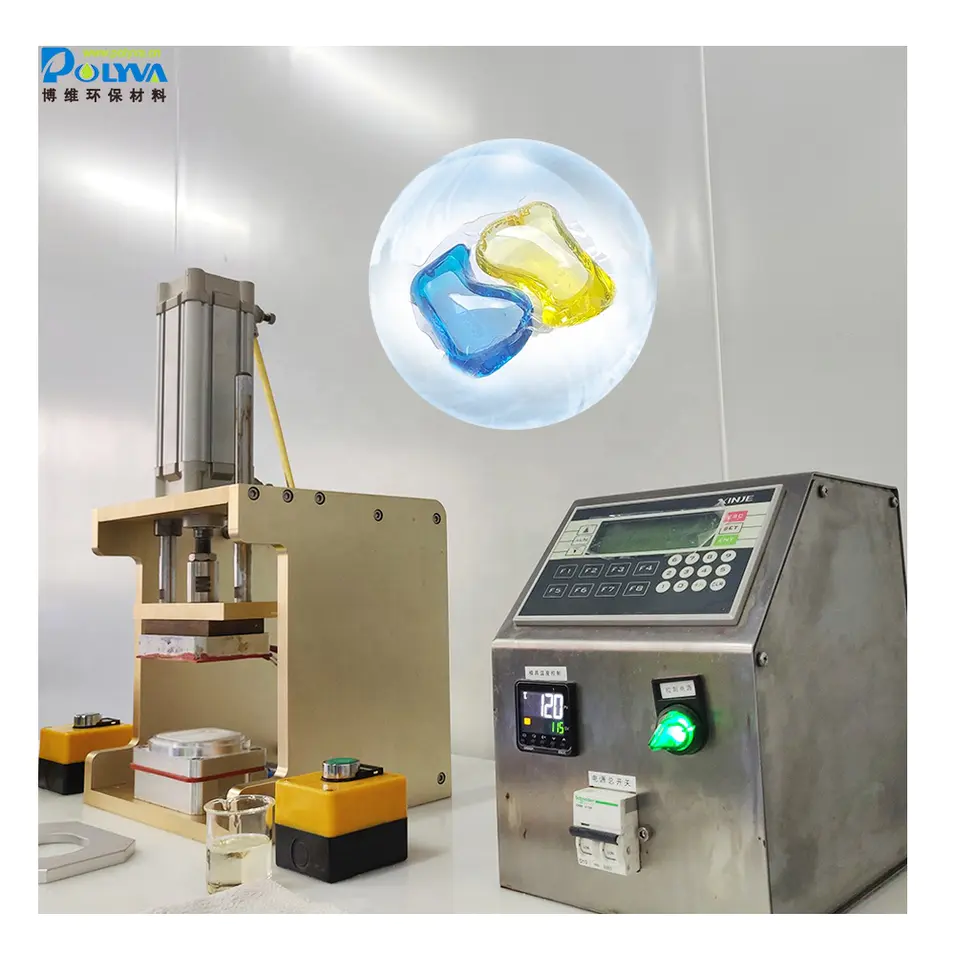 Polyva modol replaceable sample making machine for laundry pods