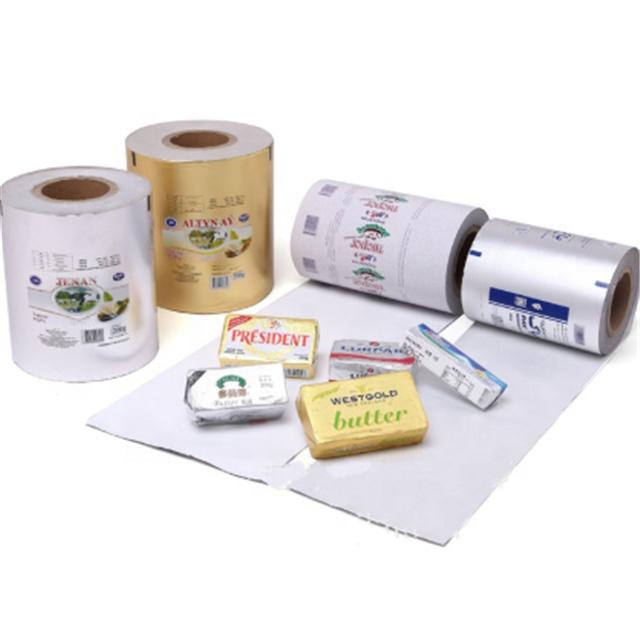 Kolysen custom printed aluminium foil paper for butter margarine packaging