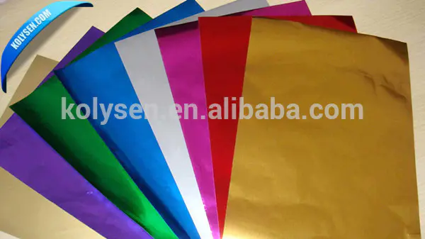 Kolysen color Aluminum paper embossed foil sheets for Butter Wrapping