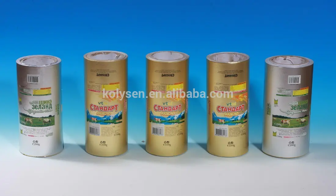 PE coated laminated aluminum foil butter wrapping paper in roll