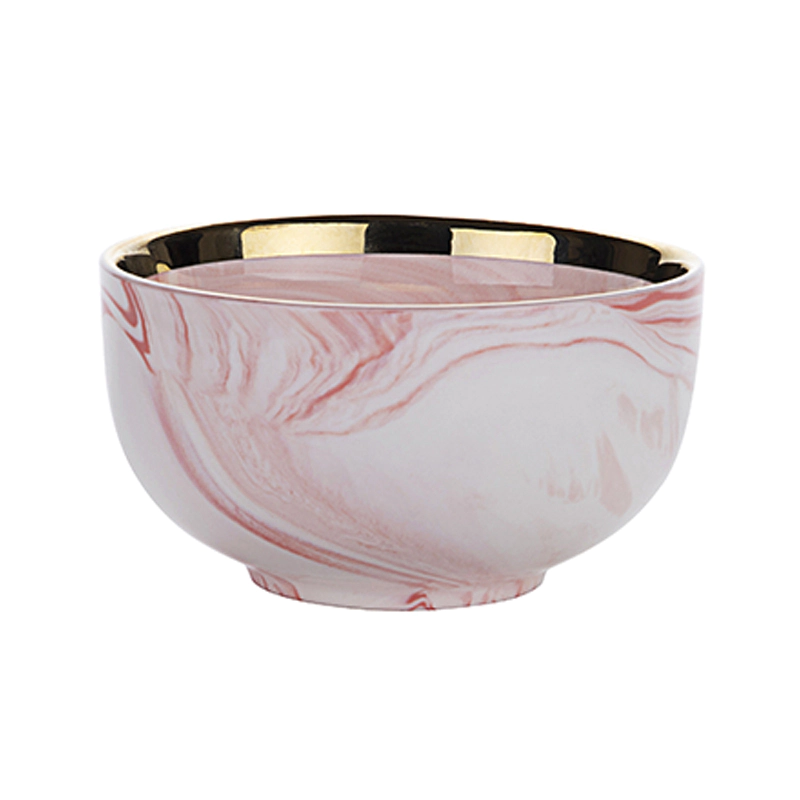 Latest Dinner Set With Popular Design Porcelain Marble Pattern Ceramic Dessert, Best Selling Party Plate Pink Luxury Dinner Set/