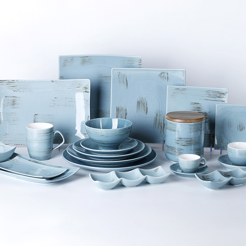 Special Crokery Latest Dinner Set With Popular Design, Blue Hotel Ceramic  Dinnerware Sets!-Two Eight