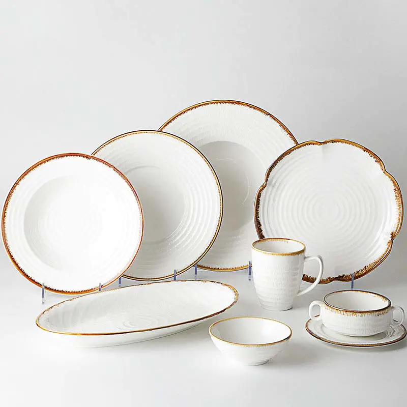 Bridal Supplies Brand Name Crockery Dinner Set, Dinner Set Tableware Porcelain, Wholesale Hotel Dinnerware Set/
