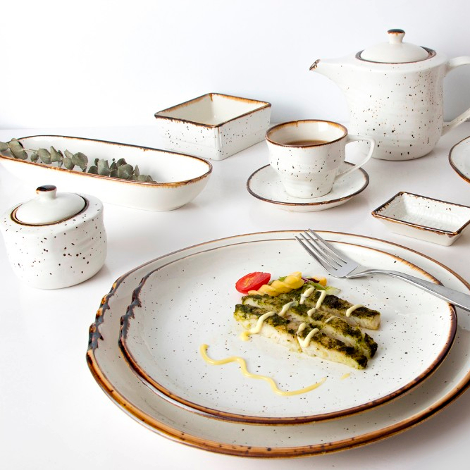 New Products In 2019 Yellow Porcelain Dinner Sets,Grey Porcelain Ceramic Dinnerware Set, Rustic Modern Dinner Set Porcelain
