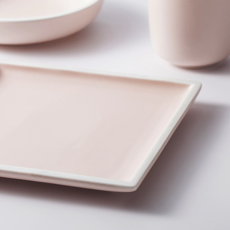 fine china porcelain tableware color glaze plates set hotel ware fine dishes