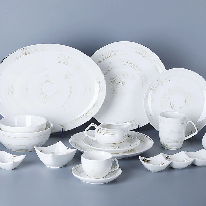 Brilliant European Style Rustic Plates Colored Dinnerware, Porcelain Dinner Set, Stoneware Colorful Dinnerware Sets^