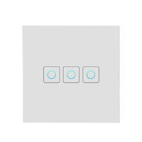 white color Smart Wifi Wall Light Switch Touch APP Remote Smart Home Wall Touch Switch with Alexa Google Home