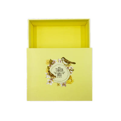 Yellow Gift Box Cardboard Drawer Packaging Box With Custom Logo
