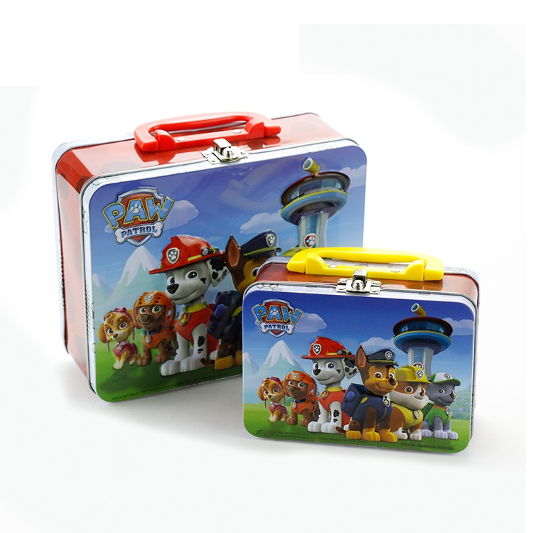 Kids lunch box with handle and lock lunch tin