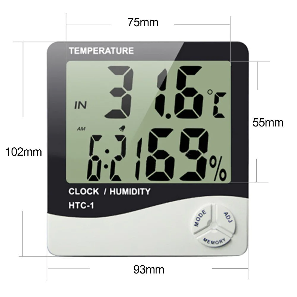 small digital room thermometer wire digital thermo-hygrometer hygrometer thermometer